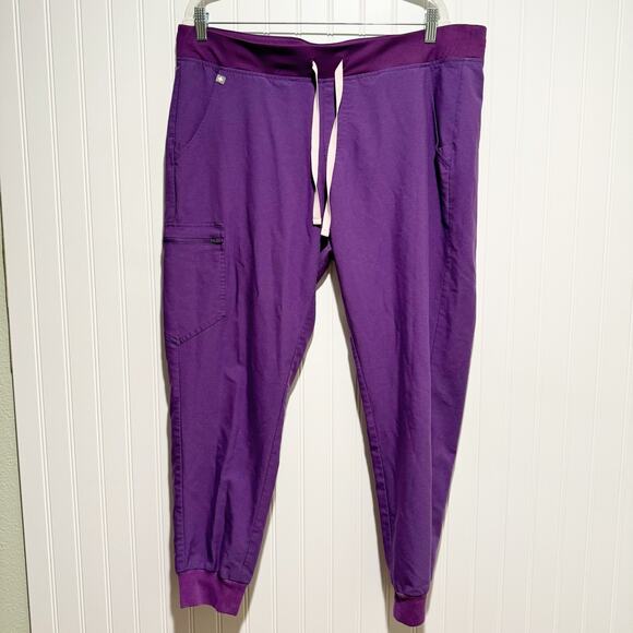Figs Zamora Joggers Scrub Pants Violet Space Dye Size XL - Picture 2 of 6